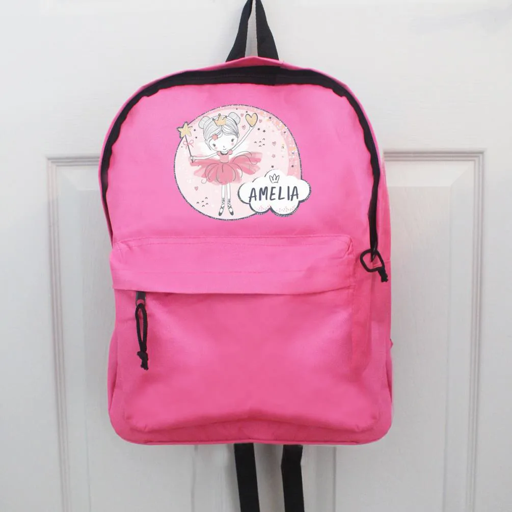 Personalised Pink Fairy Backpack Extra Image 2