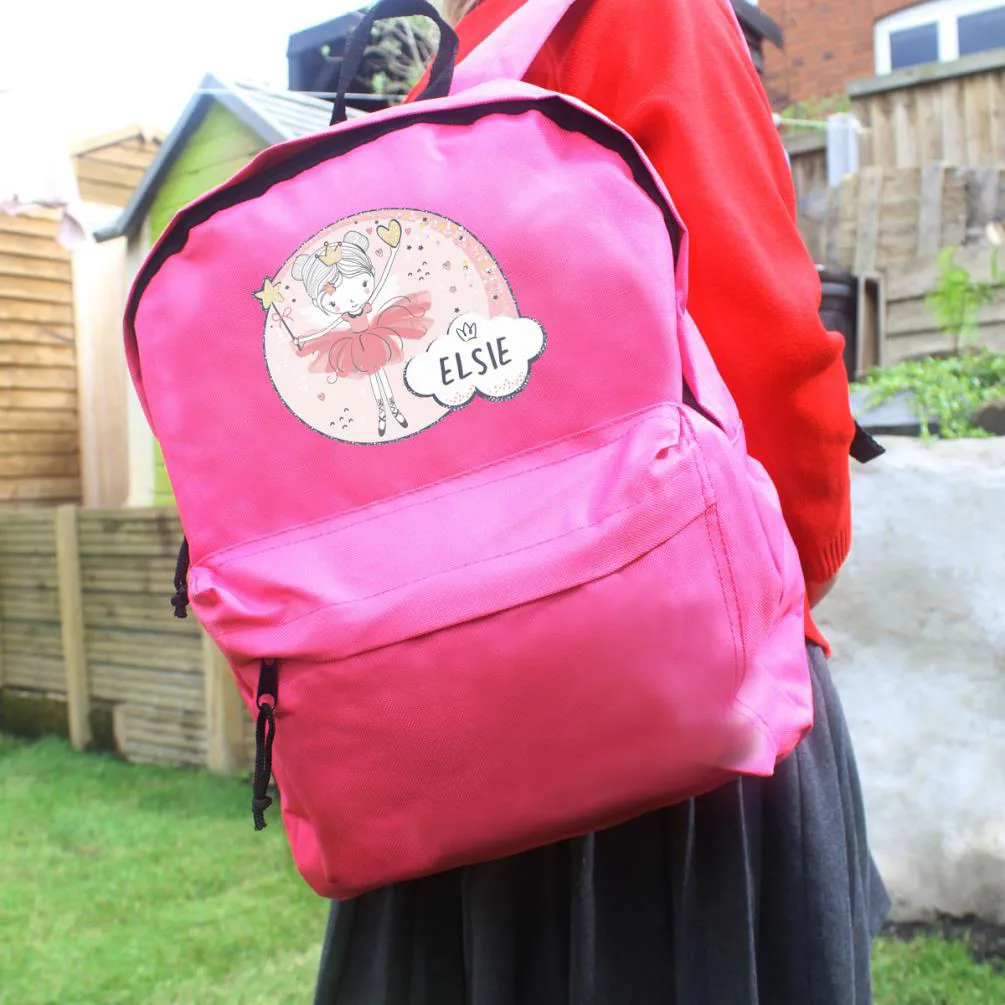 Personalised Pink Fairy Backpack Extra Image 3