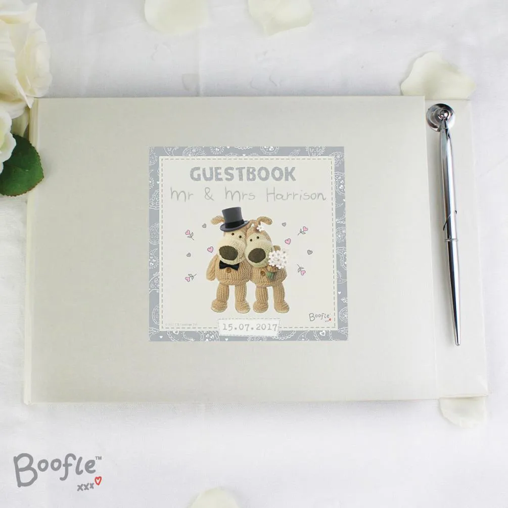 Personalised Boofle Wedding Hardback Guest Book & Pen Extra Image 3