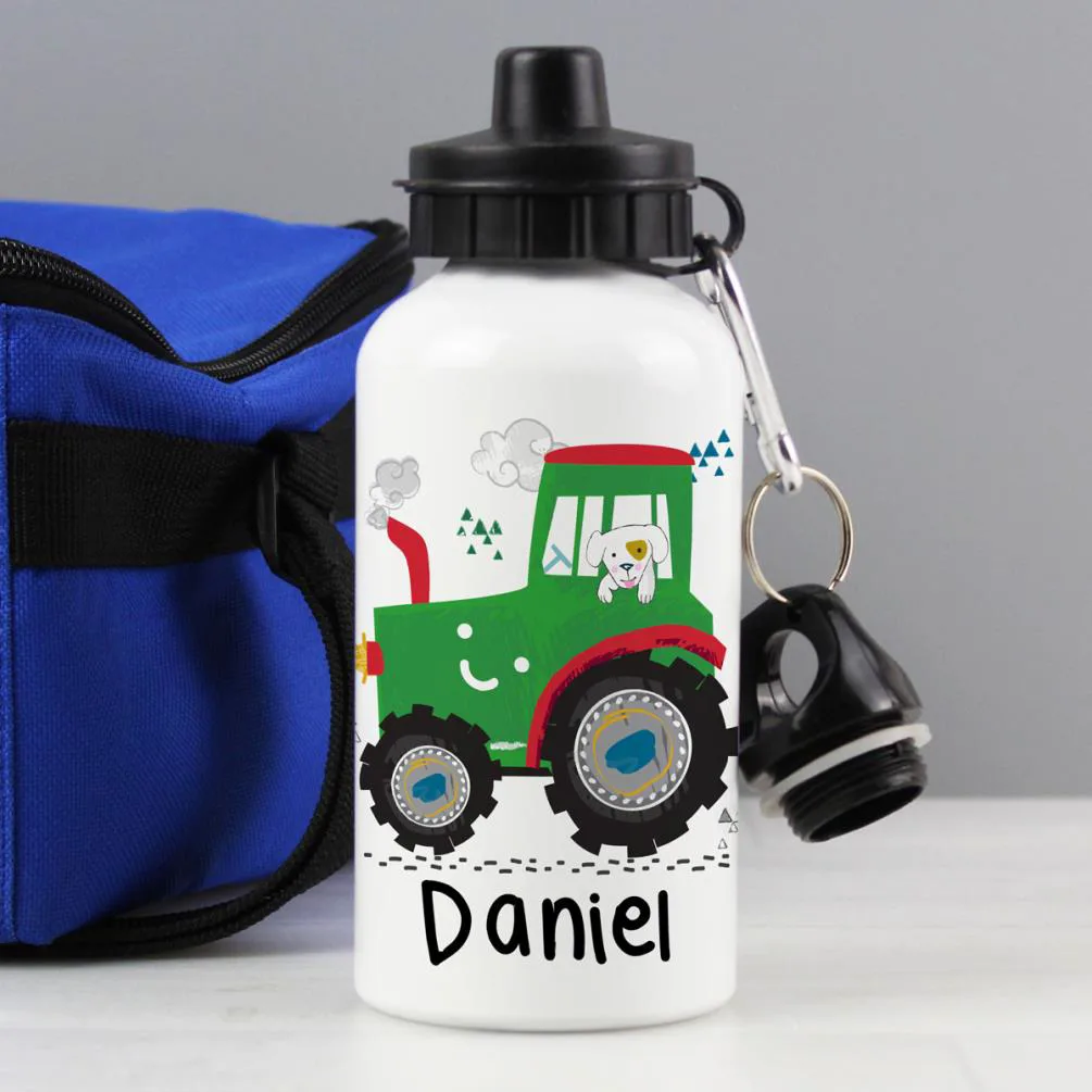 Personalised Tractor 400ml Drinks Bottle Extra Image 2