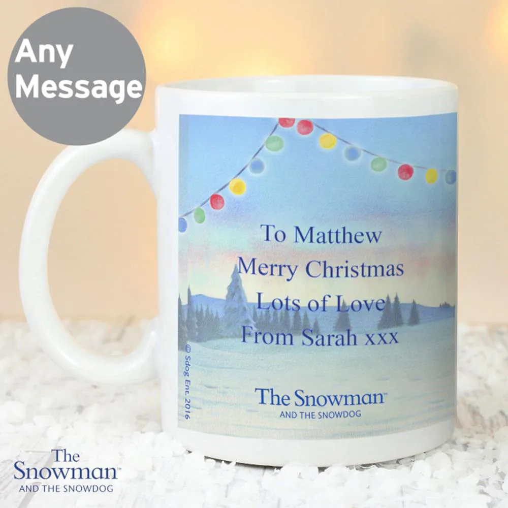 Personalised The Snowman & The Snowdog Mug Extra Image 2