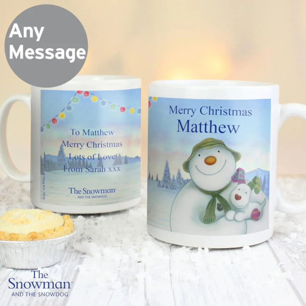 Personalised The Snowman & The Snowdog Mug Extra Image 3