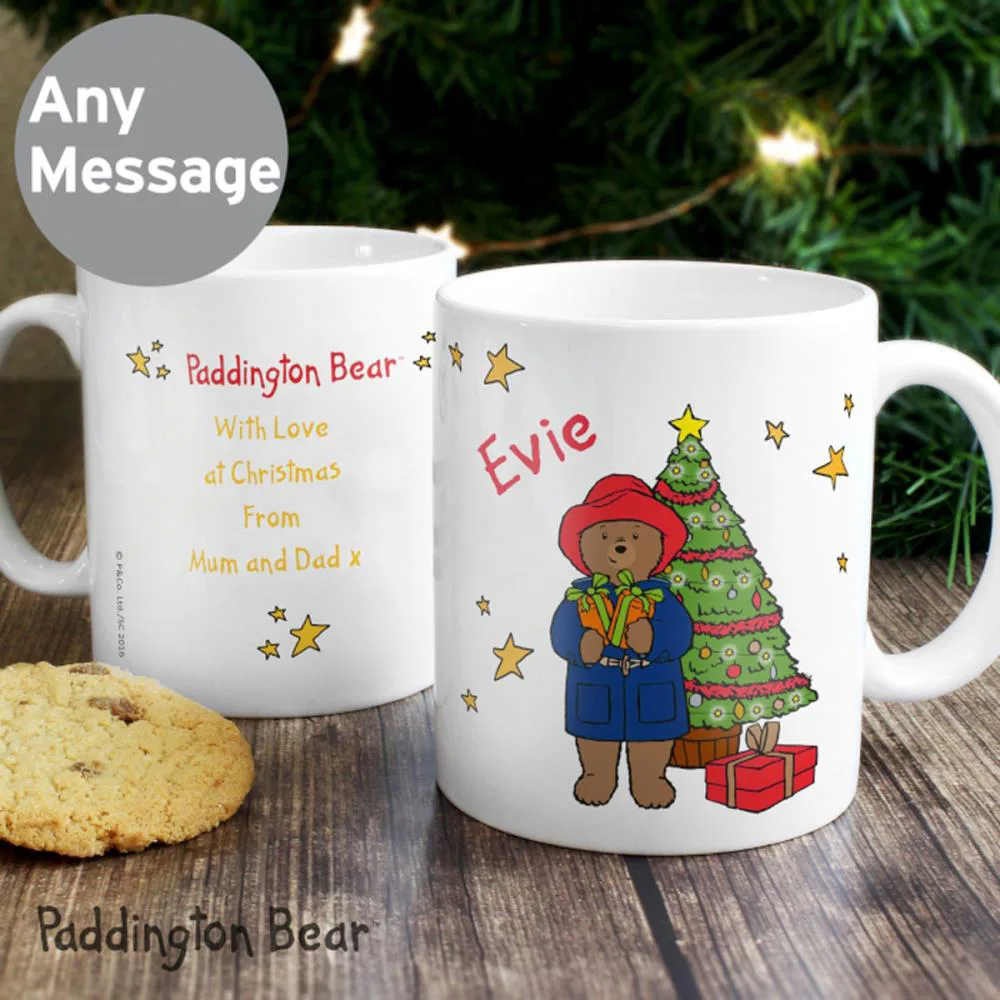 Personalised Paddington Bear Christmas Tree Mug Extra Image 2