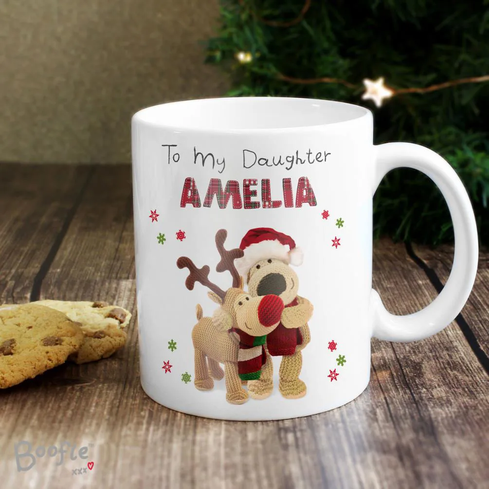 Personalised Boofle Christmas Reindeer Mug Extra Image 2