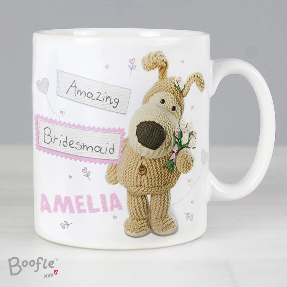 Personalised Boofle Pink Wedding Mug Extra Image 1