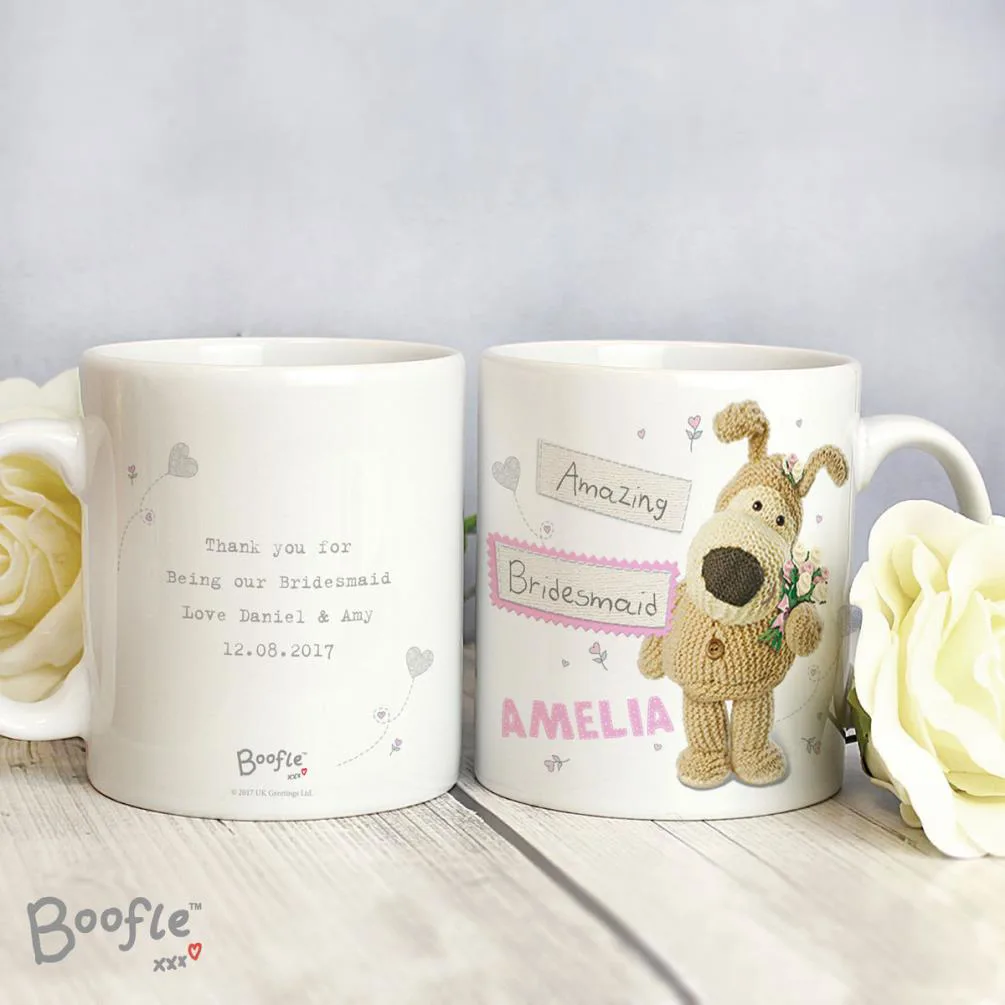 Personalised Boofle Pink Wedding Mug Extra Image 2