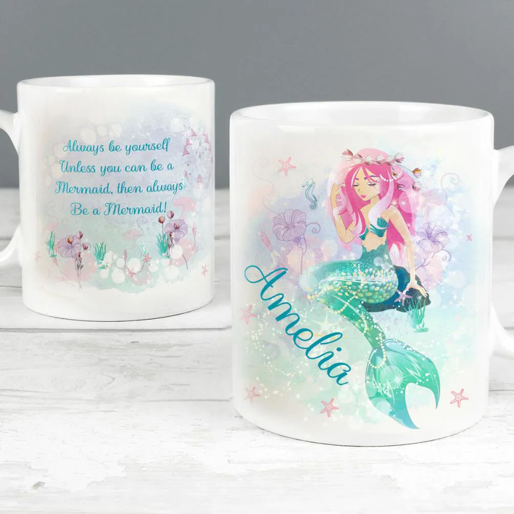 Personalised Mermaid Ceramic Mug Extra Image 1