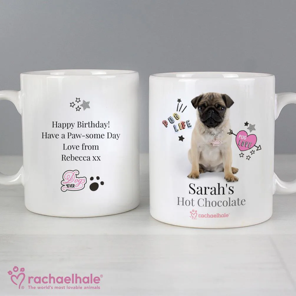 Personalised Rachael Hale Doodle Pug Mug Extra Image 2