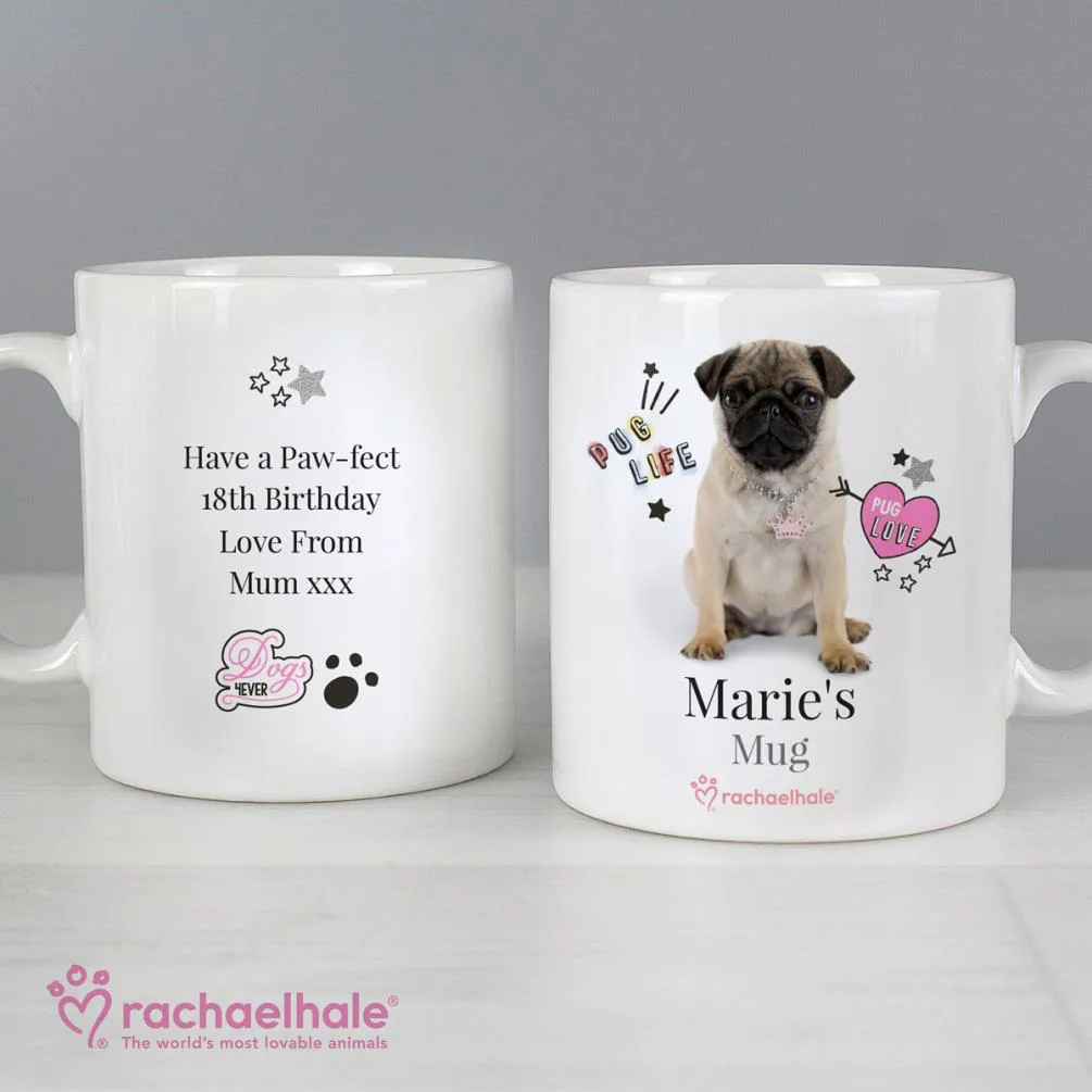 Personalised Rachael Hale Doodle Pug Mug Extra Image 3