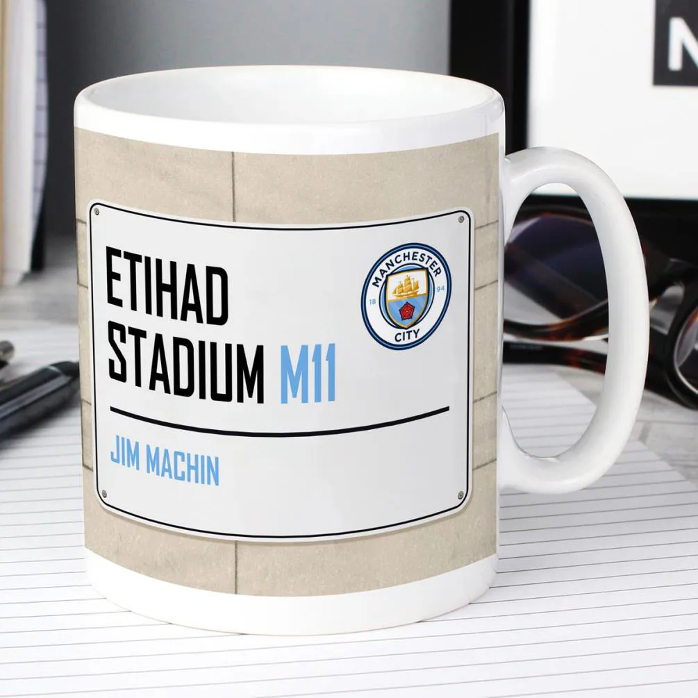 Personalised Manchester City FC Street Sign Mug Extra Image 2