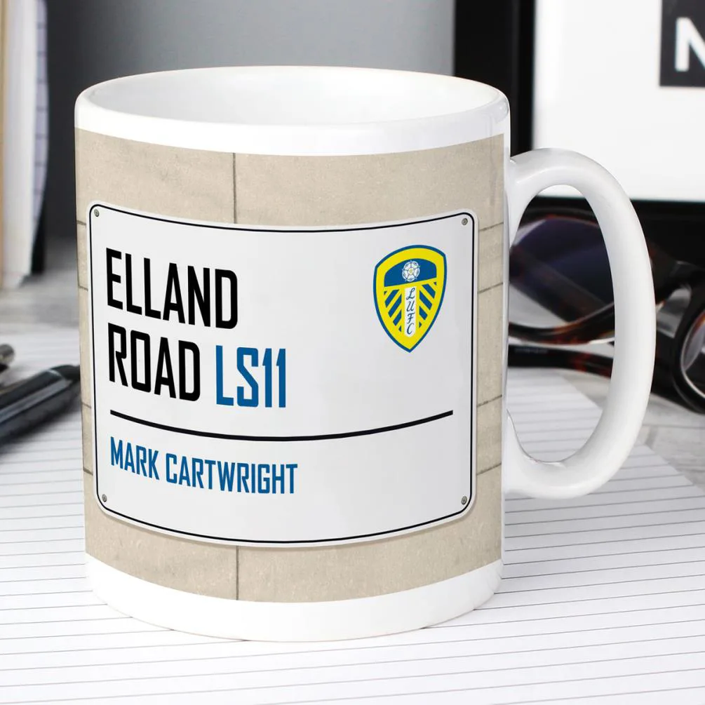Personalised Leeds United FC Street Sign Mug Extra Image 2