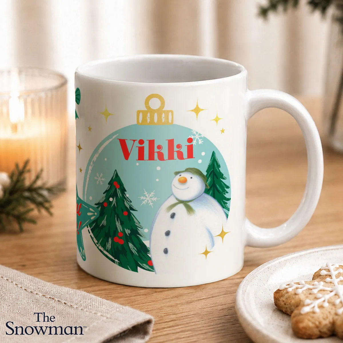 Personalised The Snowman Christmas Wishes Ceramic Mug Extra Image 2