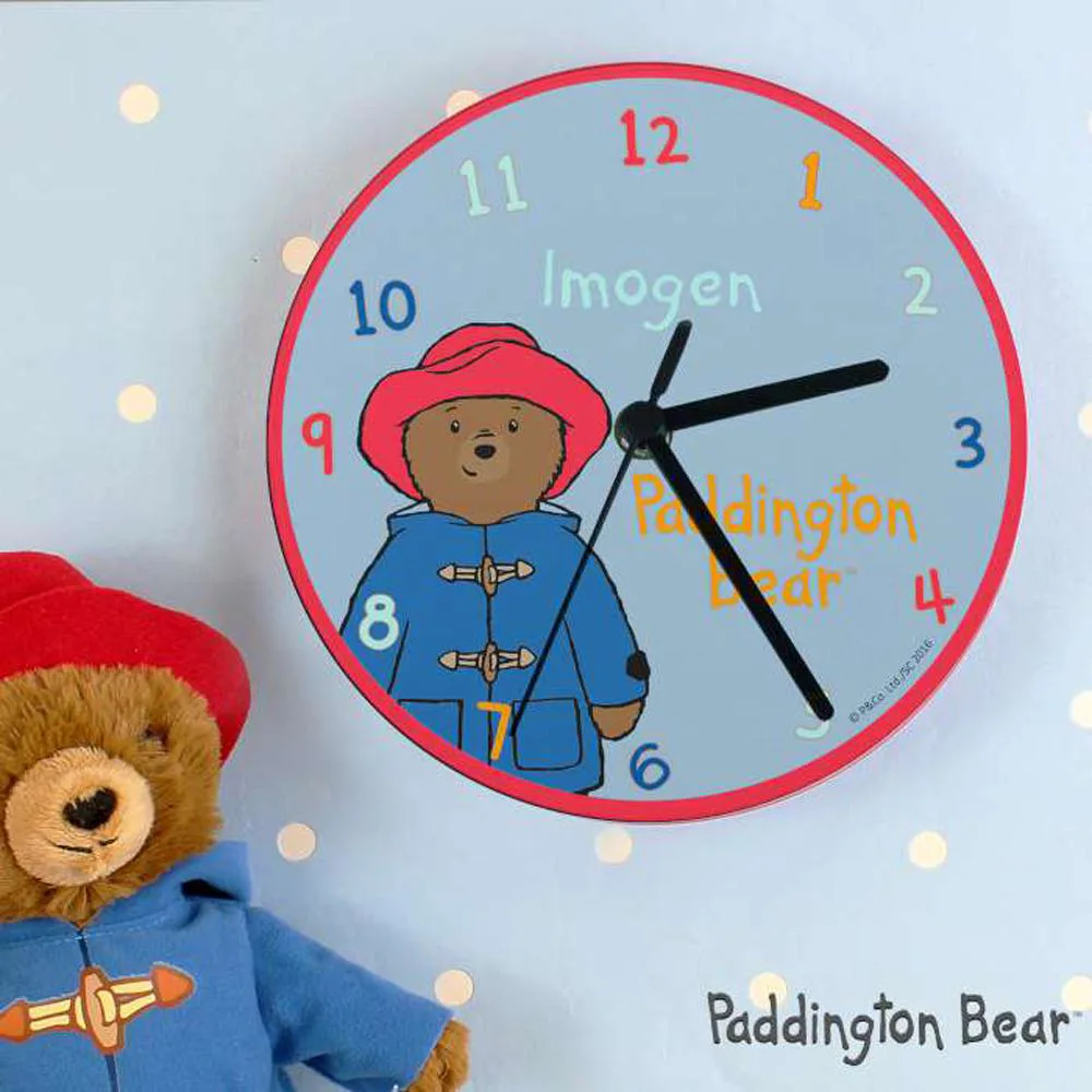 Personalised Paddington Bear Glass Clock Extra Image 2