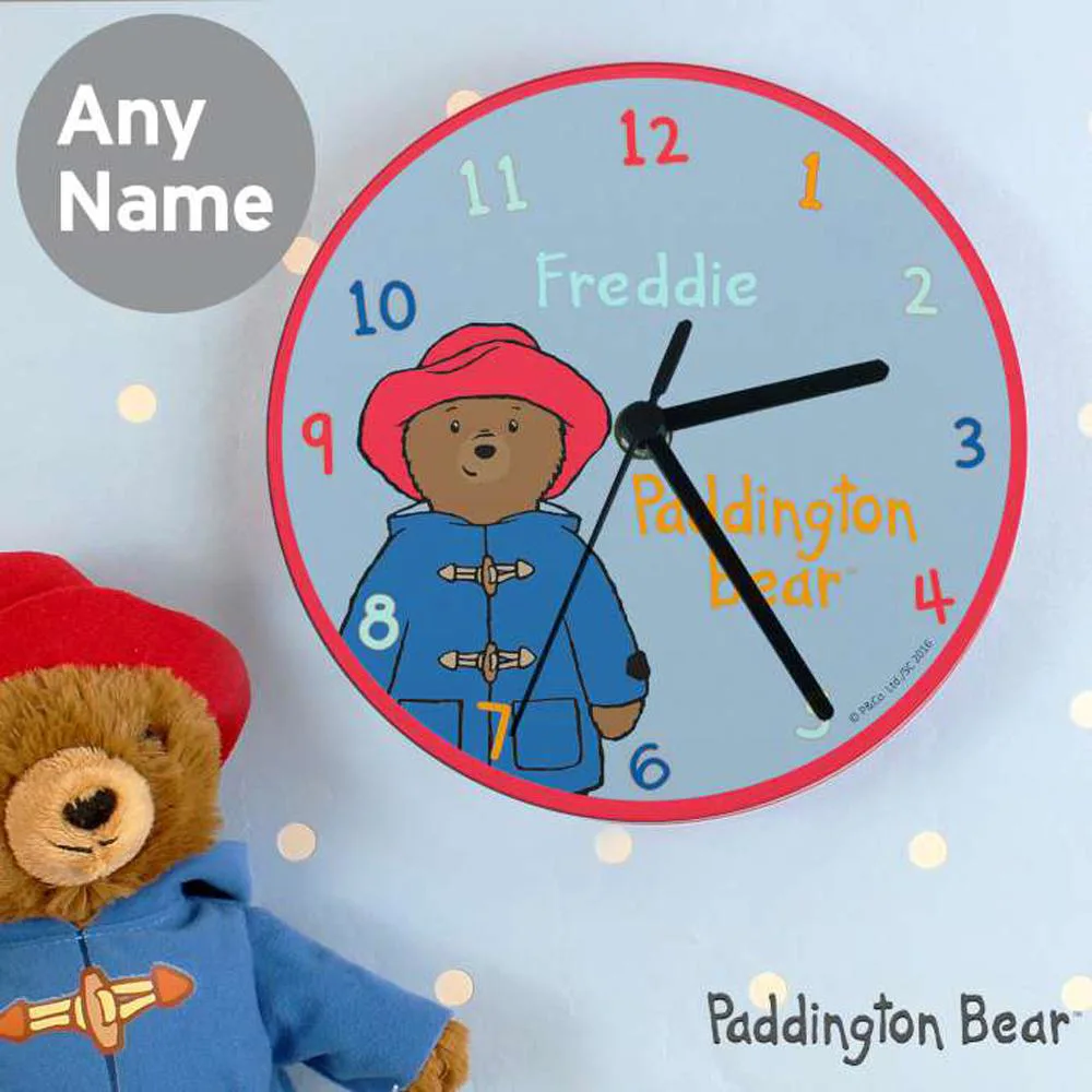 Personalised Paddington Bear Glass Clock Extra Image 3
