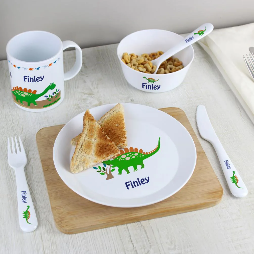 Personalised Dinosaur Plastic Plate Extra Image 2