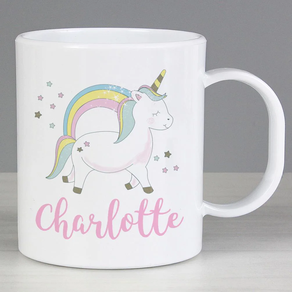 Personalised Baby Unicorn Plastic Mug Extra Image 1