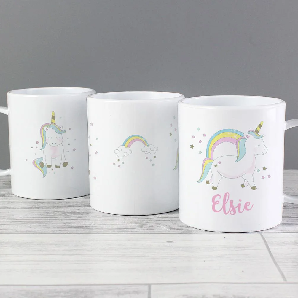 Personalised Baby Unicorn Plastic Mug Extra Image 2