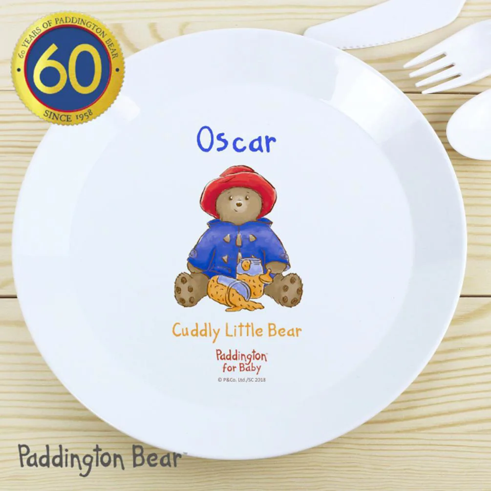 Personalised Paddington Bear For Baby Plastic Plate Extra Image 1