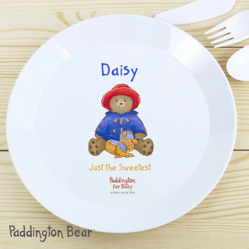 Personalised Paddington Bear For Baby Plastic Plate Extra Image 2