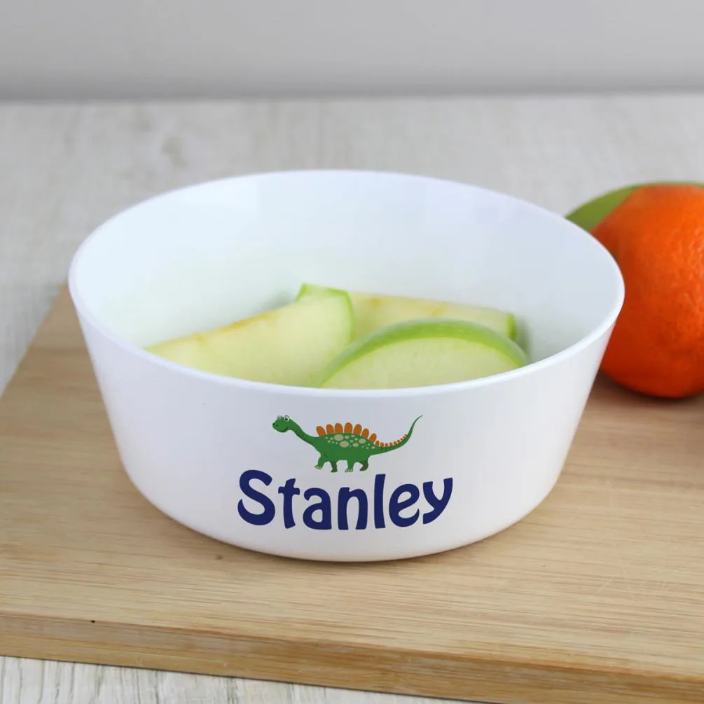 Personalised Dinosaur Plastic Bowl Extra Image 2