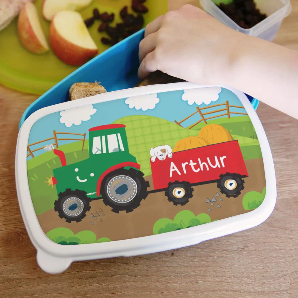 Personalised Tractor Scene Lunch Box Extra Image 3