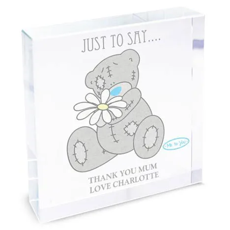 Personalised Me To You Bear Daisy Large Crystal Token Extra Image 2