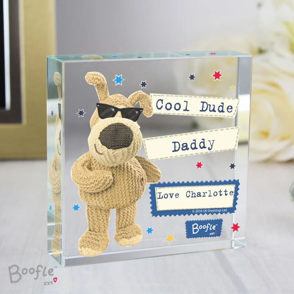 Personalised Boofle Stars Crystal Block Extra Image 1