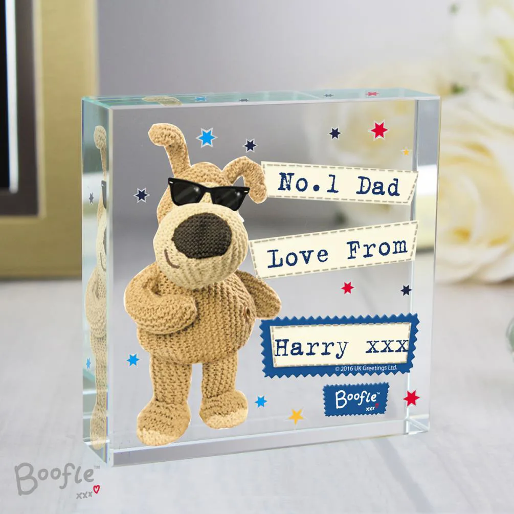 Personalised Boofle Stars Crystal Block Extra Image 2