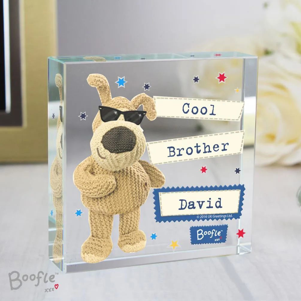 Personalised Boofle Stars Crystal Block Extra Image 3