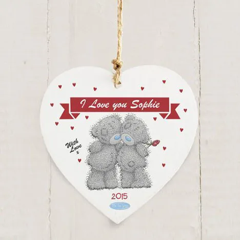 Personalised Me to You Wooden Love Heart Couple Plaque Extra Image 3