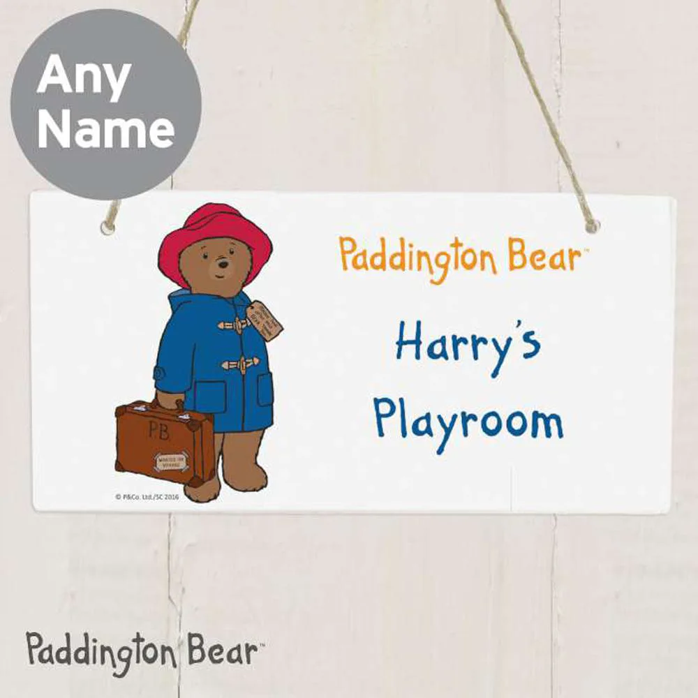 Personalised Paddington Bear Wooden Sign Extra Image 2