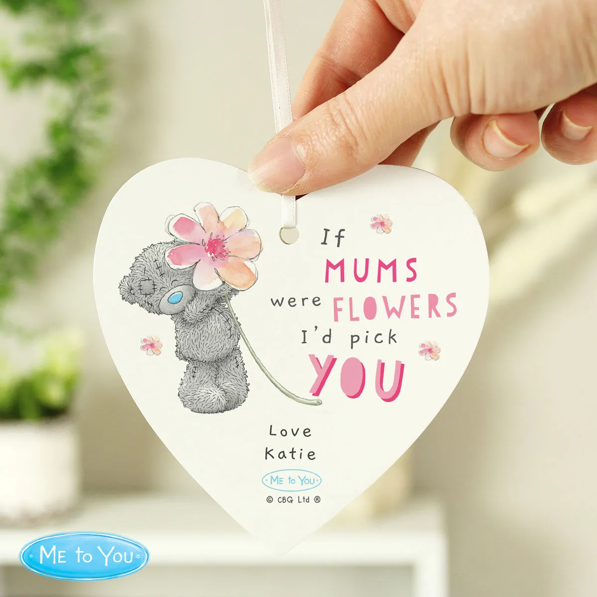 Personalised Me to You I''d Pick You Wooden Heart Decoration Extra Image 1
