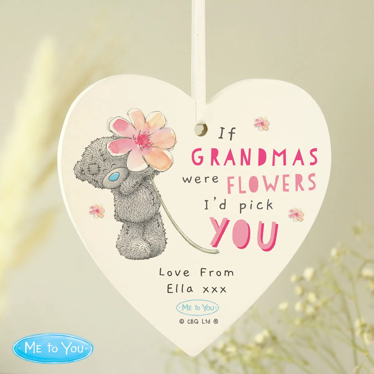 Personalised Me to You I''d Pick You Wooden Heart Decoration Extra Image 3