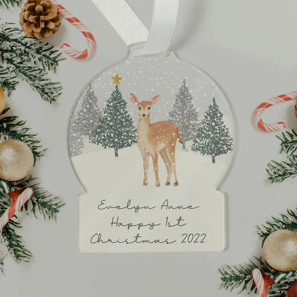 Personalised A Winter''s Night Acrylic Snowglobe Decoration Extra Image 1