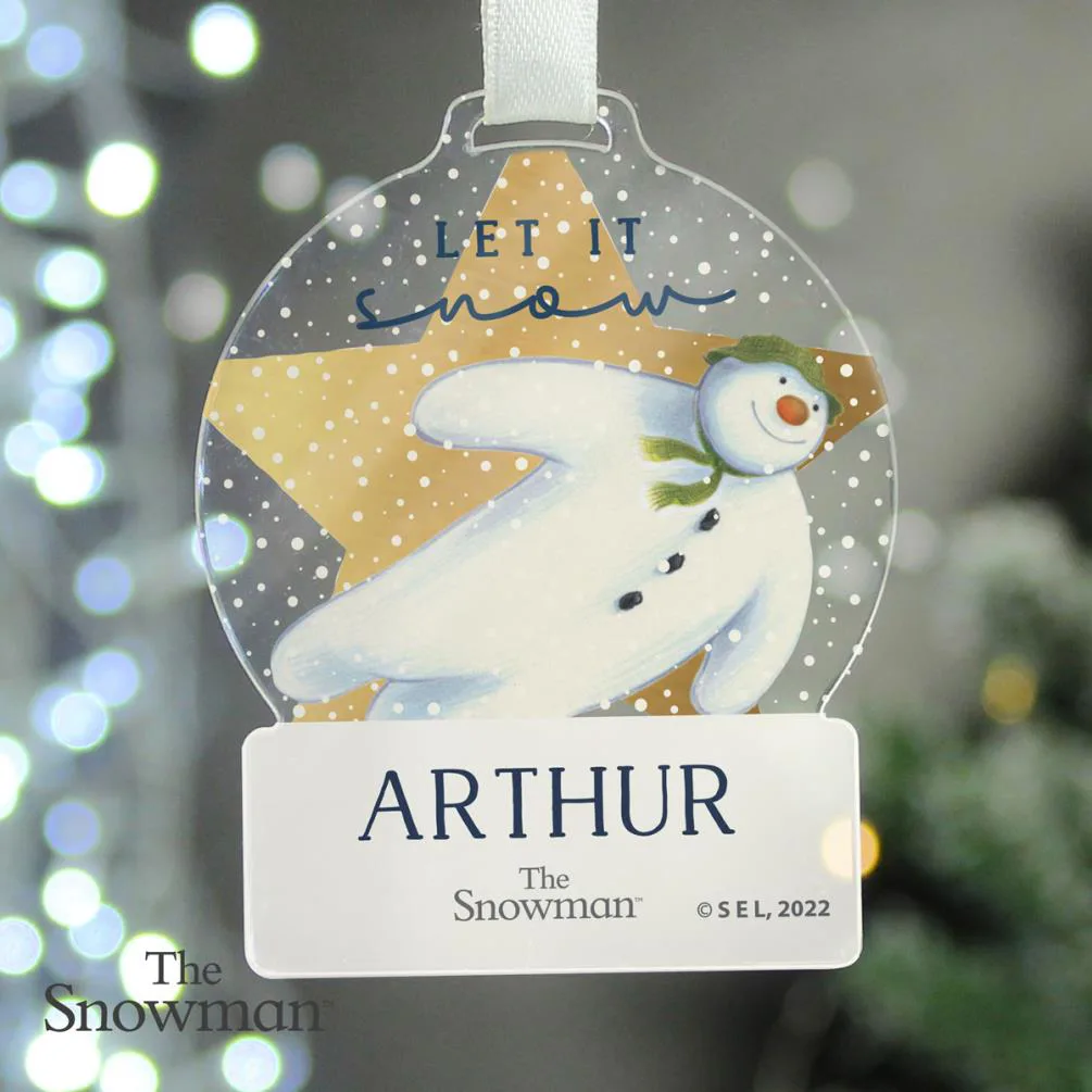 Personalised The Snowman Acrylic Decoration Extra Image 2