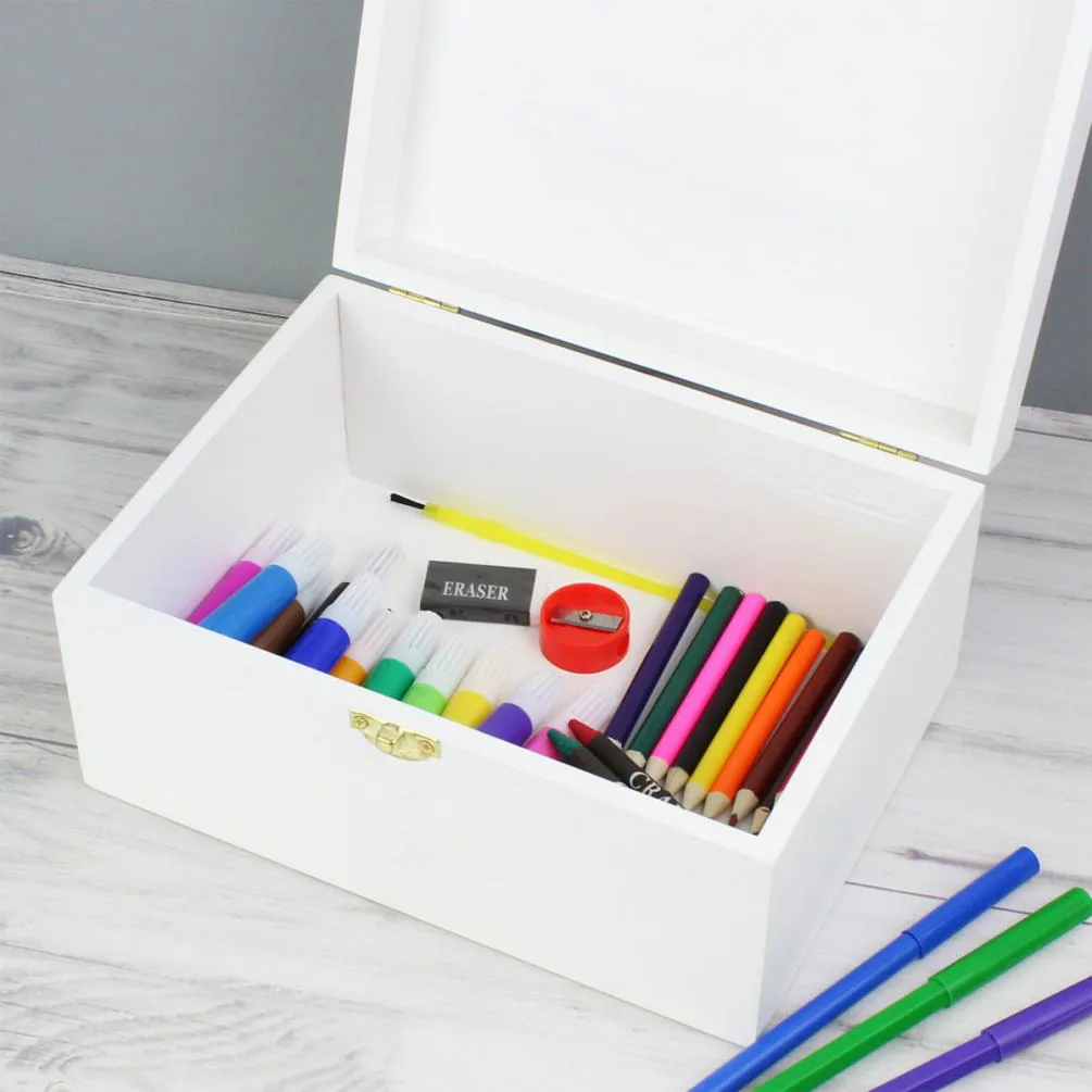 Personalised Unicorn White Wooden Keepsake Box Extra Image 2