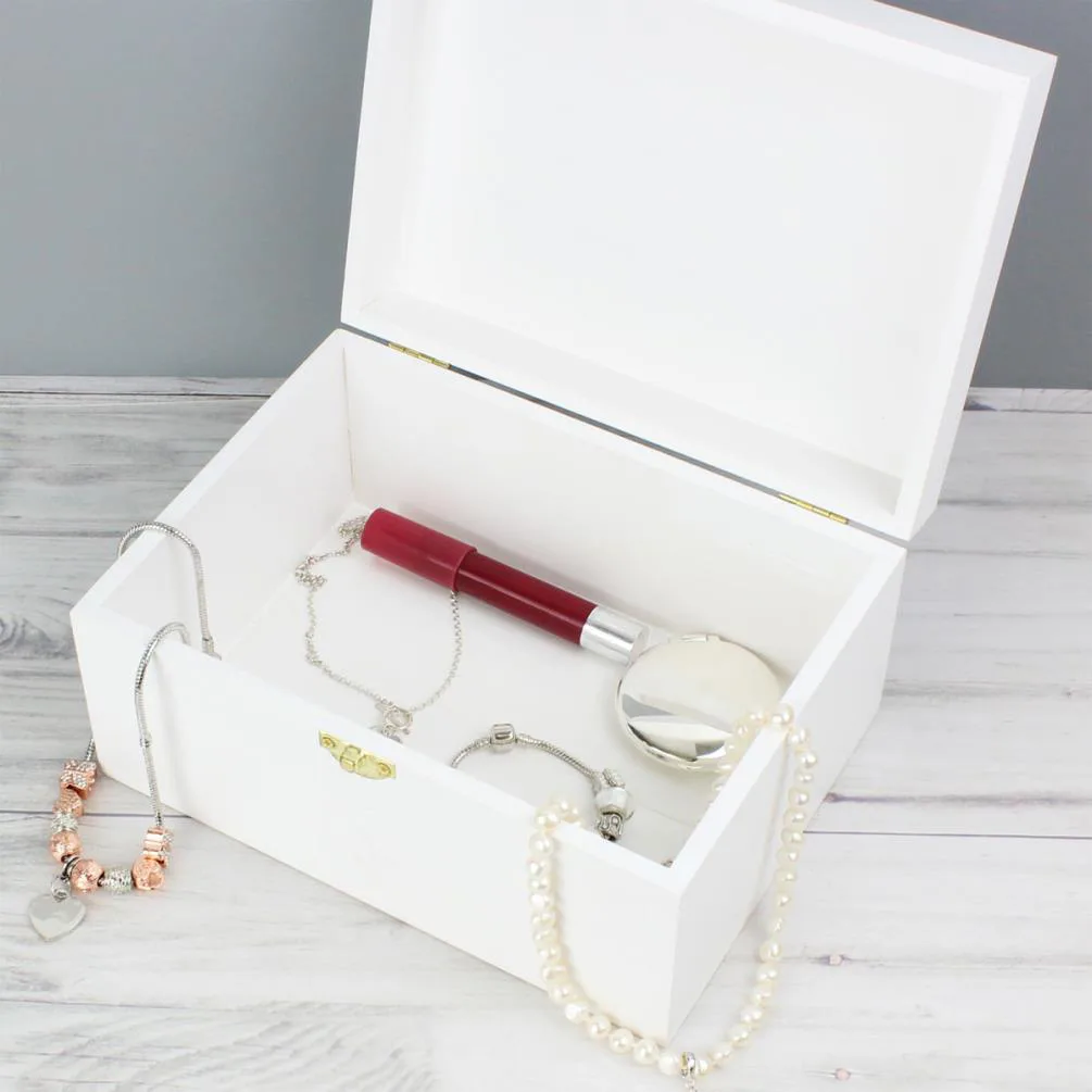 Personalised Unicorn White Wooden Keepsake Box Extra Image 3