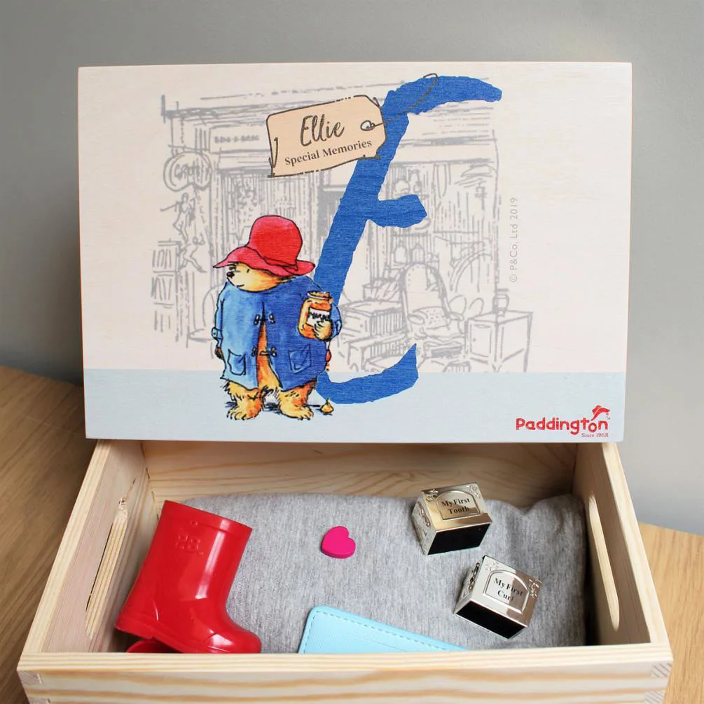 Personalised Paddington Bear Initial Memory Box Extra Image 2