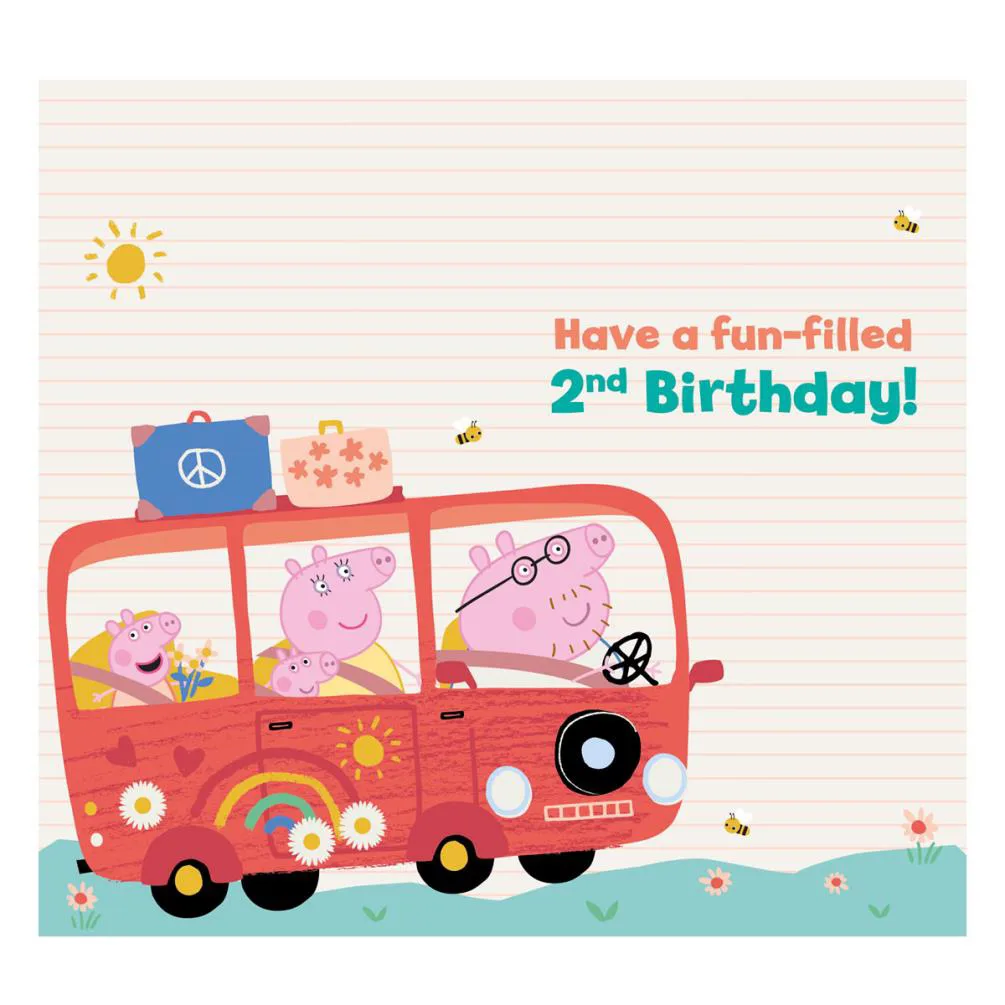 2 Today Peppa Pig 2nd Birthday Card Extra Image 1