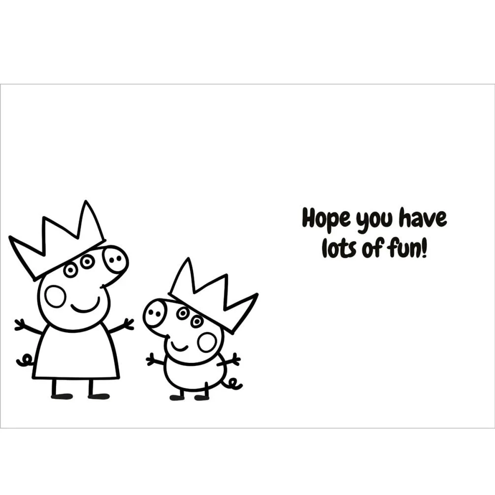 Happy Birthday Balloons Peppa Pig Birthday Card Extra Image 1