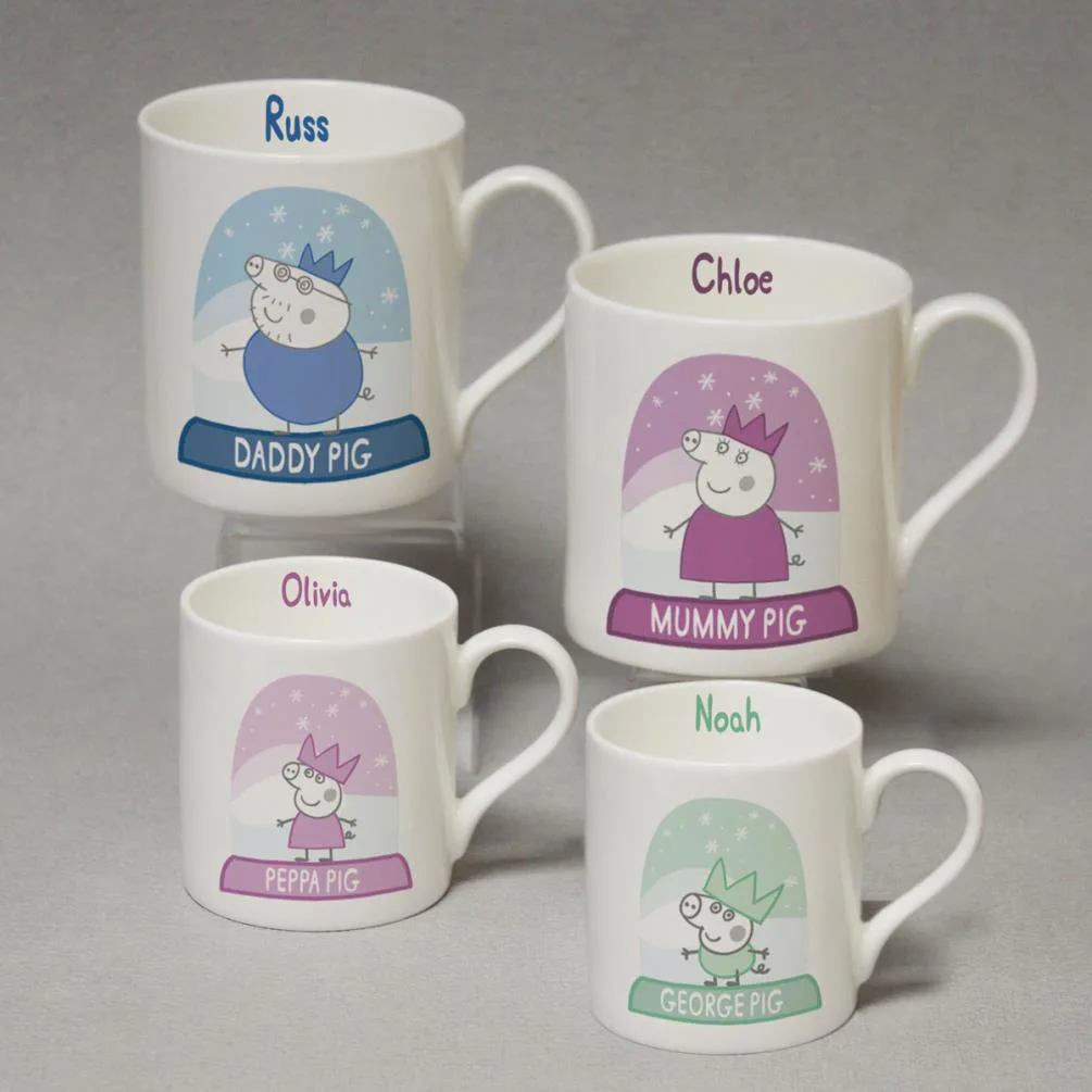 Personalised Peppa Pig Snowglobe Balmoral Mug Extra Image 2