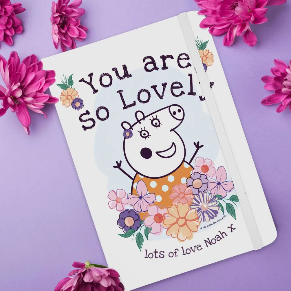 Personalised Peppa Pig Mummy Pig Floral Notebook Extra Image 1