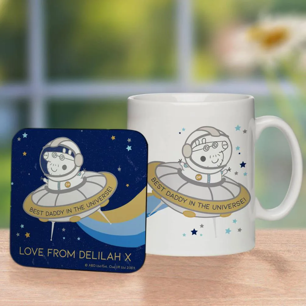 Personalised Peppa Pig Best Daddy Mug & Coaster Extra Image 2