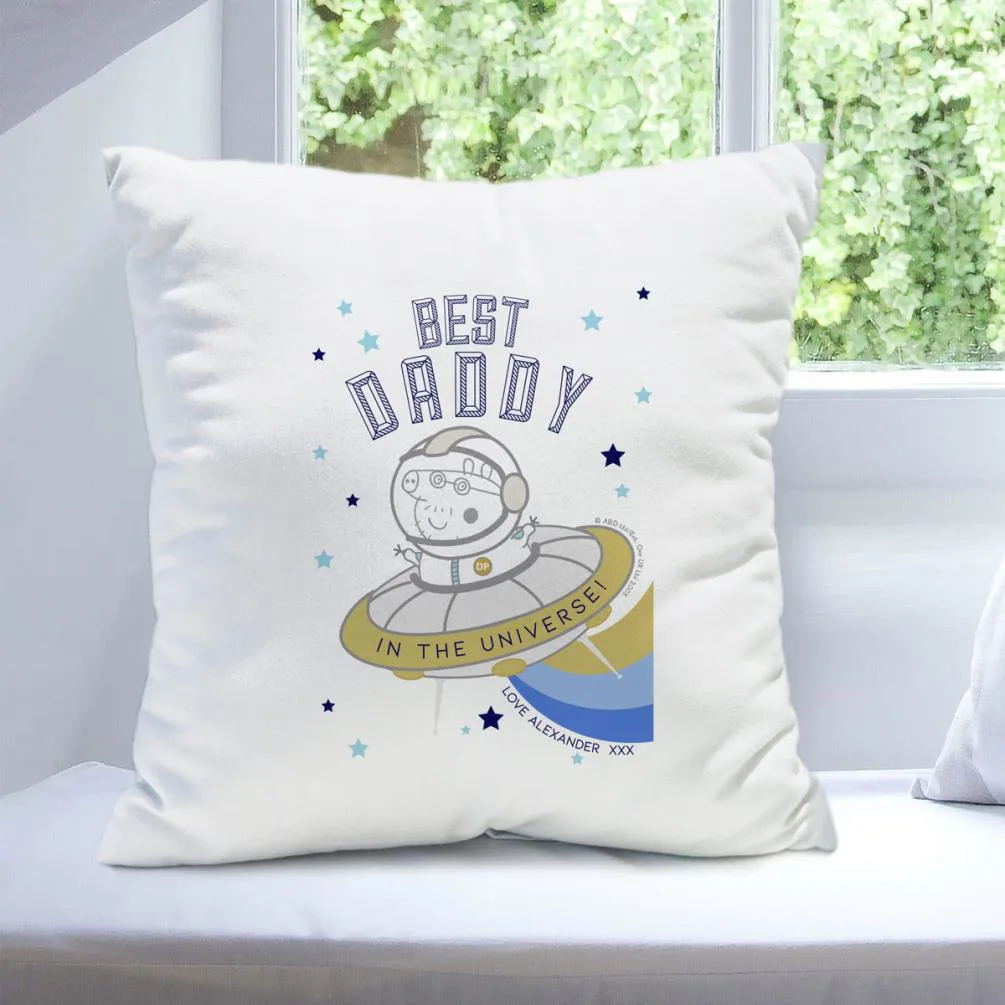 Personalised Peppa Pig Best Daddy Cushion Extra Image 1