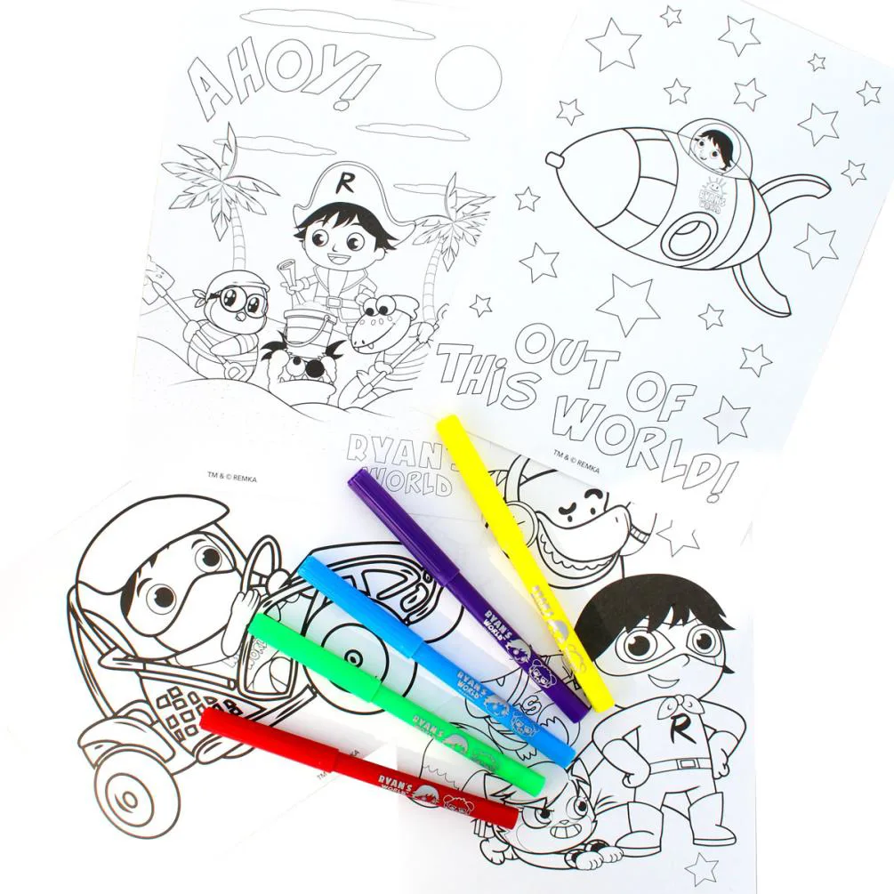 Ryan's World A5 Colouring Set Extra Image 1
