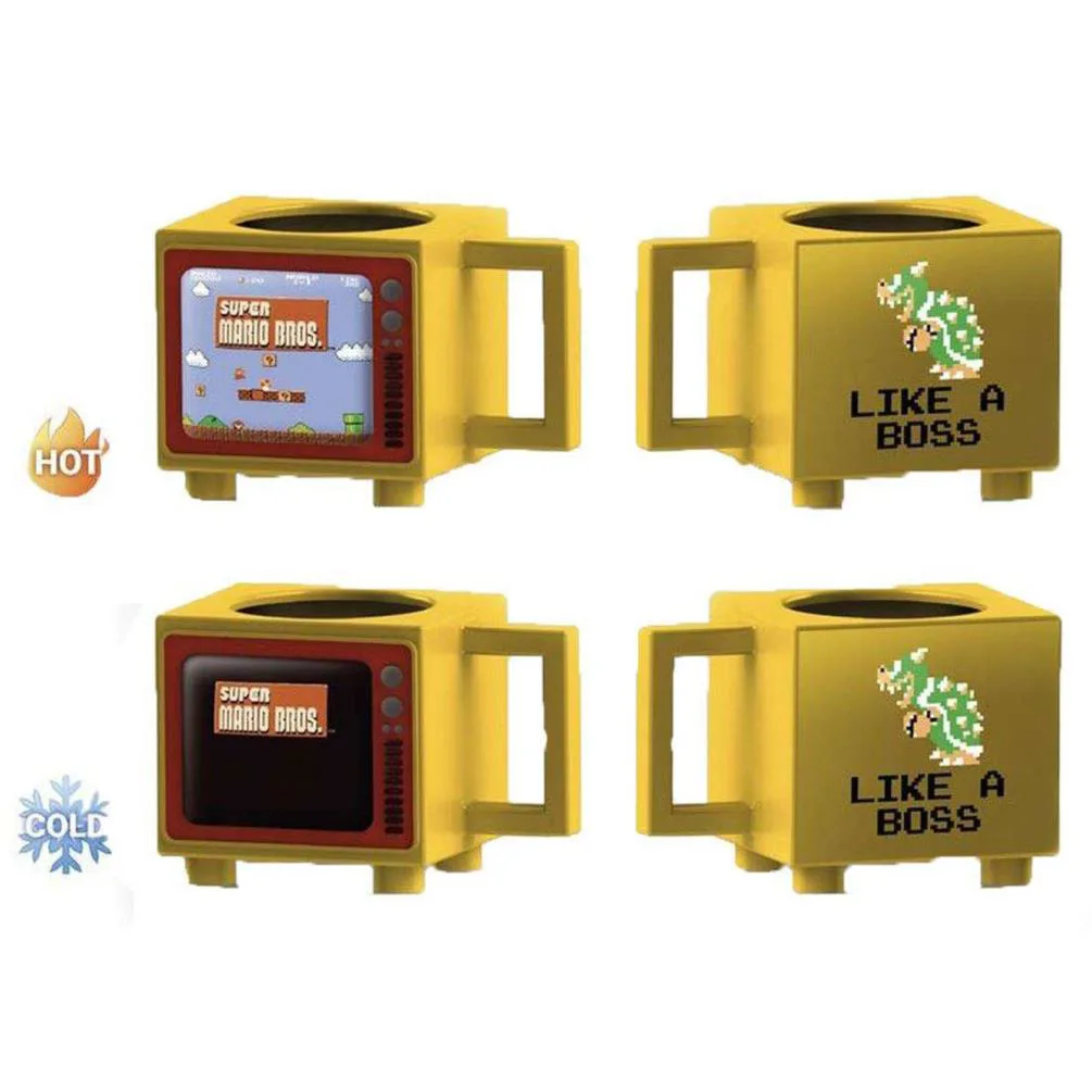 Super Mario Bros Retro TV Shaped Heat Changing Mug Extra Image 1