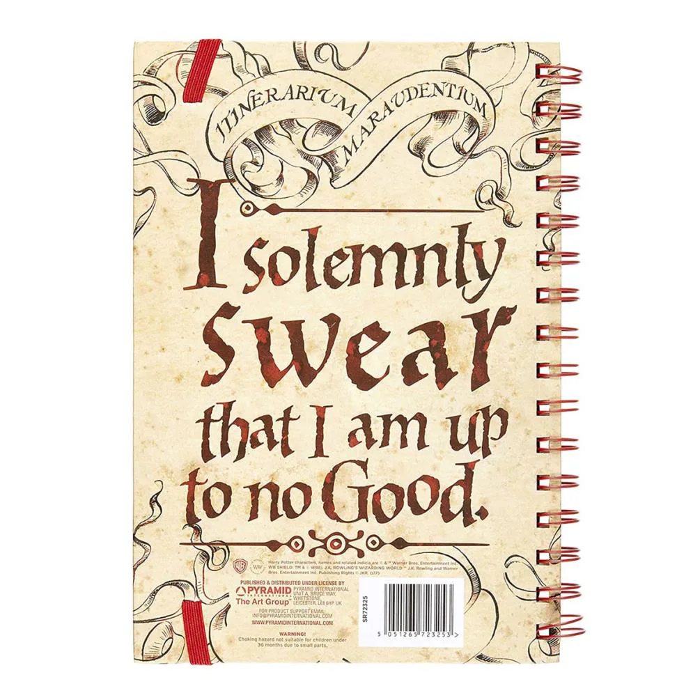 Harry Potter The Marauders Map Hard Cover A5 Notebook Extra Image 1