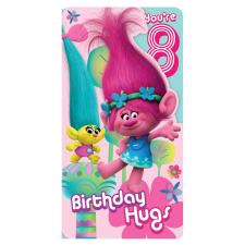 8th Birthday Trolls Card