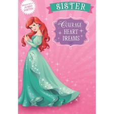 Sister Disney Princess Jumbo Poster Birthday Card