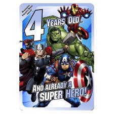 Marvel Avengers 4th Birthday Card With Memory Game Cards